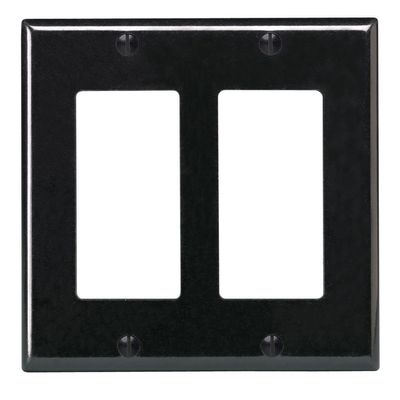 Wallplate 2decora Blk
