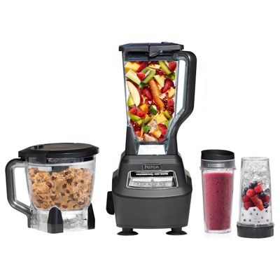 Ninja Mega Kitchen System, 1500W, 72 oz. Full-Size Blender & 8-Cup Food Processor with (2) 16 oz. Cups , Black, BL770
