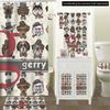 YouCustomizeIt Personalized Hipster Dogs Toilet Seat Decal - Round view 2