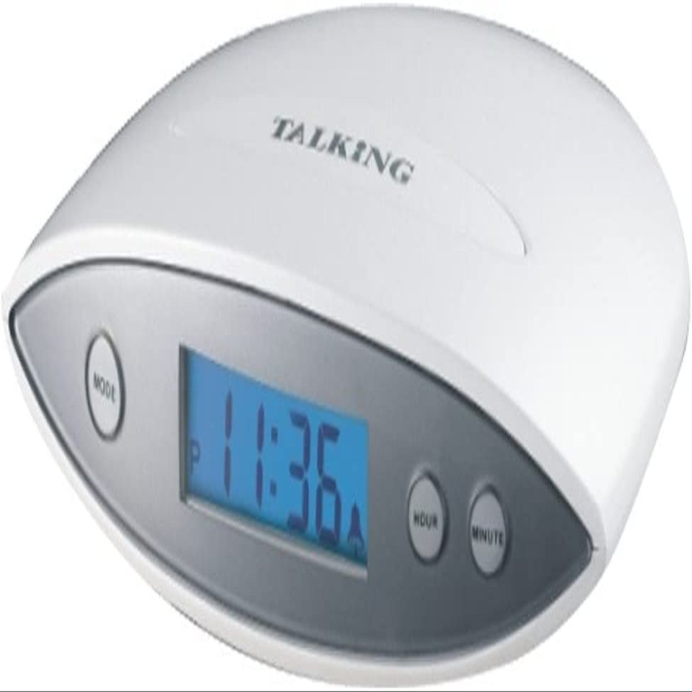 The Braille Superstore Easy-Touch Talking Clock/Alarm Clock for The Blind, Visually Impaired, and Sighted and Blind in Mind