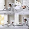 Sleep Philosophy Memory Foam Pillow Ergonomic Support Cushion with Machine Washable, Removable Super Soft Cover, White Wedge 22''L x 24''W x 7''H view 3