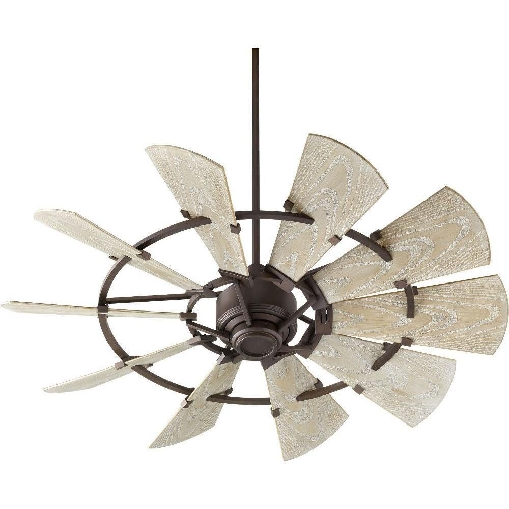Quorum 195210-86 Restoration 52``Patio Fan from Windmill Collection in Bronze/Dark Finish,
