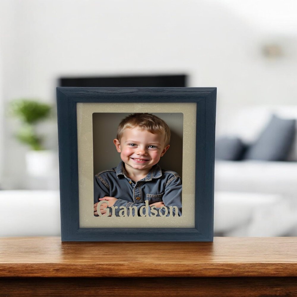 Grandkids Photo Frame: Granddaughter | Grandson Picture Frame with Mat | Available in Many Sizes | Gift for Grandparents, Grandma, Grandpa, Nana, Papa | New Grandparent Gift