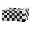MACKENZIE-CHILDS Tissue-Box Cover, Tissue Holder for Home Decor, Black-and-White Courtly Check, Rectangle view 1