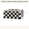 MACKENZIE-CHILDS Tissue-Box Cover, Tissue Holder for Home Decor, Black-and-White Courtly Check, Rectangle view 4
