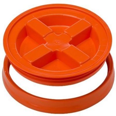 SmileMore Gamma Seal Lid - Orange - for 3.5 to 7 Gallon Buckets or Pails Gamma2
