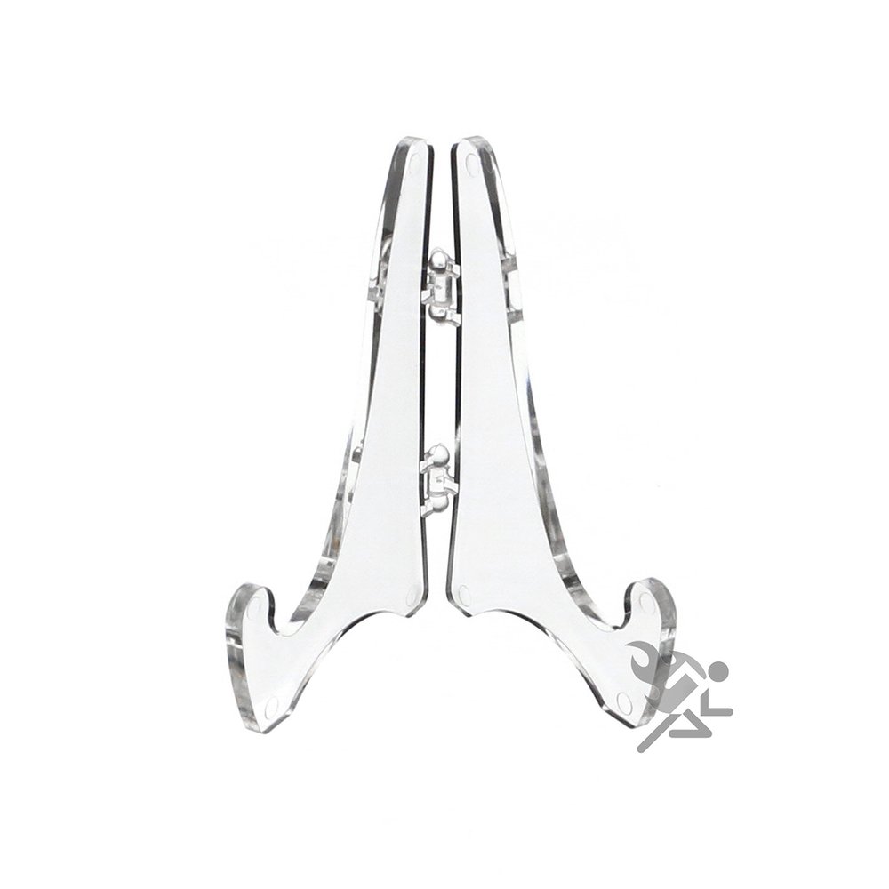 Display Stands Set of 12 Mini Hinged Acrylic Easels, 2.8" H