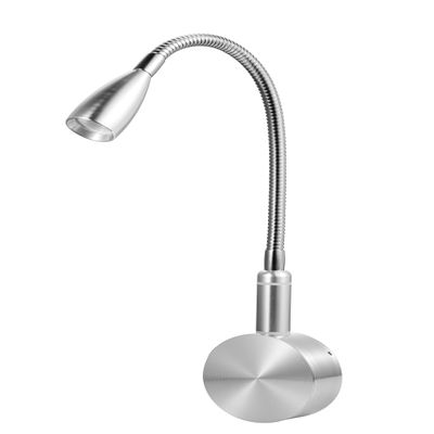 Meanyee Touch Switch Stepless Dimmable Flexible Gooseneck Reading Lamp Wall Mount Sconces LED Light Bedside Lamp for Books with Dim Blue LED Indicator No Flicker(Warm White3000K-3200K)