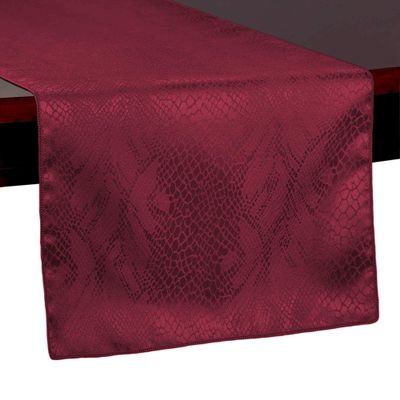 Ultimate Textile -2 Pack- Damask Kenya 14 x 90-Inch Table Runner - Modern Jacquard Design, Bordeaux Red
