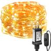 Lighting EVER Fairy Lights Plug in, 33ft 100 LED String Lights for Bedroom, Warm White Copper Wire Lights, Waterproof Indoor Outdoor Decorative Fairy Lights for Patio, Garden, Balcony, Vases, Craft view 1