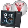 La Crosse Technology Color Projection Alarm Clock with Indoor/Outdoor Temperature & Charging USB Port, Wireless, Backlit, Black, 616-146 view 2