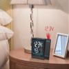 La Crosse Technology Color Projection Alarm Clock with Indoor/Outdoor Temperature & Charging USB Port, Wireless, Backlit, Black, 616-146 view 3