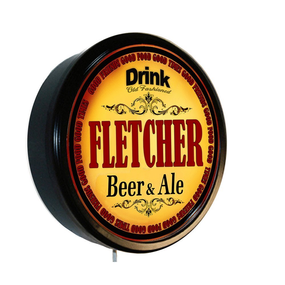 Goldenoldiesclocks Fletcher Beer and Ale Cerveza Lighted Wall Sign