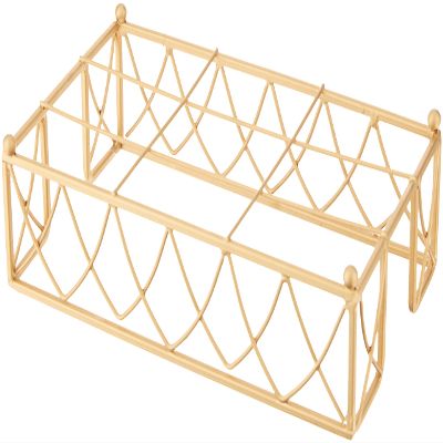 Boston International - BID176 Boston International Arch Design Guest Towel Napkin Holder Caddy, 9 x 5.25-Inches, Matte Gold