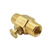 Interstate Pneumatics VBT44 - Brass Button Valve 1/4 Inch x 1/4 Inch Female NPT, Red, Small, AMT-VBT44 view 1