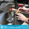 6 Pcs Cookward Silicone Cooking Utensils Set-Natural Wood Kitchen Utensils  Eco Friendly & BPA Free, Non-Scratch & Non-Stick Easy Grip -Dark gray view 2