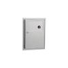 Bobrick 354 ClassicSeries 304 Stainless Steel Partition-Mounted Sanitary Napkin Disposal, Satin Finish, 1.2 Gallon Capacity, 12-3/4" Width x 17-3/16" Height view 1