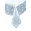 Snowflake Plastic Table Cover | 108" x 54" | Clear | 1 Pc view 1