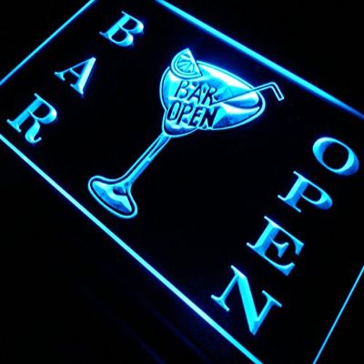 ADVPRO s031-b Bar Open Beer Cocktails Pub Neon Light Sign