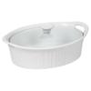 Corningware French White III Oval Casserole with Glass Cover, 2.5-Quart view 1