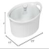 Corningware French White III Oval Casserole with Glass Cover, 2.5-Quart view 2