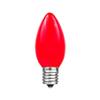 Novelty Lights 25 Foot C9 Red Ceramic Christmas String Light Set - Outdoor Christmas Light String -  Opaque Christmas Bulbs - Roofline Light String  Outdoor String Lights - Green Wire view 2