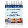 Ultra Cuisine Stainless Steel Baking Rack - 10x14.75 inch Jelly Roll Pan Wire - Oven Grill Sheet Pan - Oven Safe - Dishwasher Safe - Heavy Duty Wire Cooling Rack for Cooking Baking and Roasting view 1