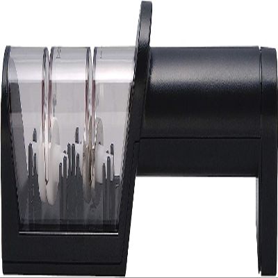 ZWILLING MIYABI Knife Sharpener, Ceramic & Diamond Discs, Matte Black