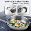 Duxtop Whole-Clad Tri-Ply Stainless Steel Saute Pan with Lid, 3 Quart, Kitchen Induction Cookware view 3