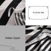 NTBAY 3 Pieces Duvet Cover Set King Size, Reversible Zipper Comforter Cover with 4 Corner Ties and 2 Pillow Shams, Soft Brushed Microfiber Comforter Cover Set with Black and White Striped Printed view 4