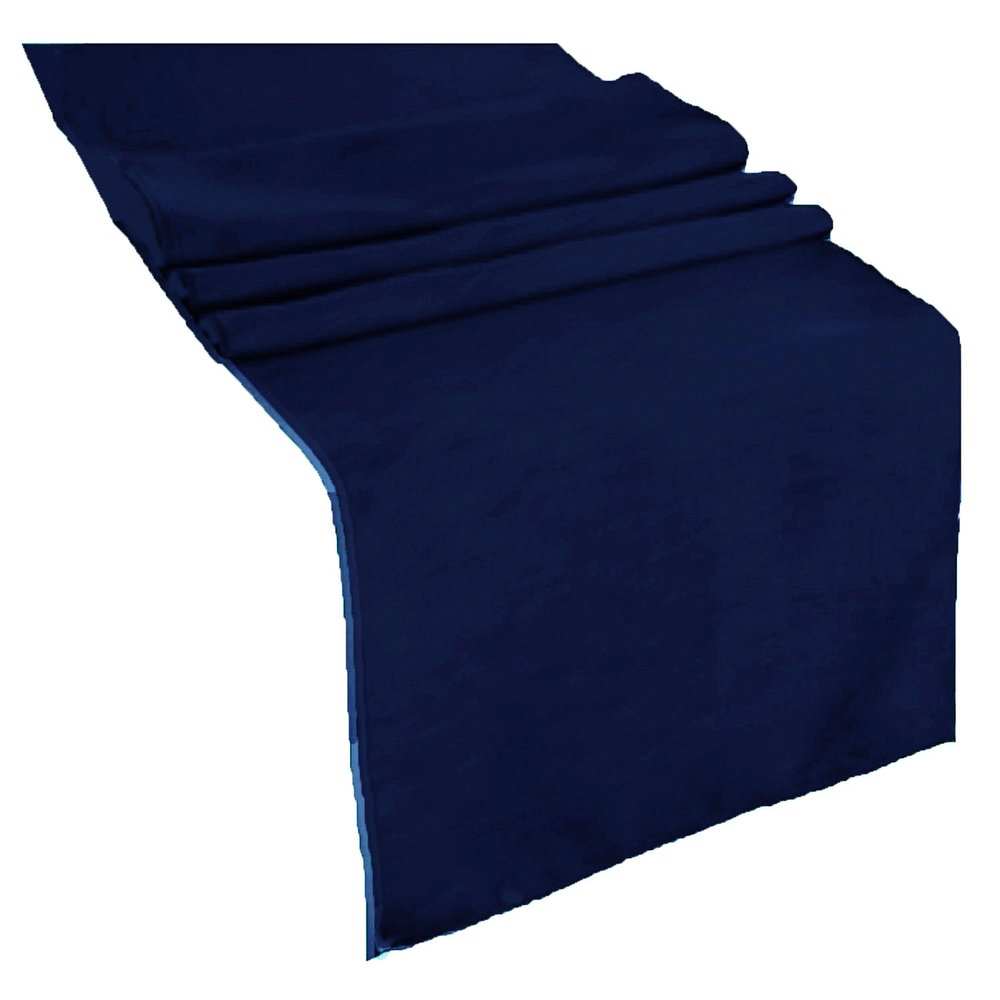runner linens Table Runner 14x108 Inches Ideal for Wedding, Baby Shower, Home, Restaurant, Party Rental Factory (Navy Blue)