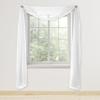 Elegant Comfort Lightweight Sheer Voile Window Scarf Valance - 216 Inch Long - 1 panel Long Sheer Curtain for Living Room, Event Decor, Bedroom, (1 Piece) 55" X 216'' Long, White view 2