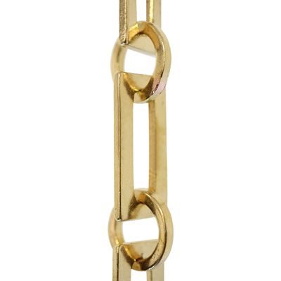 RCH Hardware CH-12-PB-3 Decorative Solid Chain for Hanging Chandeliers and Pendant Lighting-Rectangular and Circular Design Unwelded Links