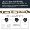RCH Hardware CH-12-PB-3 Decorative Solid Chain for Hanging Chandeliers and Pendant Lighting-Rectangular and Circular Design Unwelded Links view 2