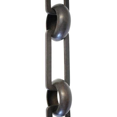 RCH Hardware CH-19-OBB-3 Decorative Oil Bronzed Black Solid Brass Chain for Hanging, Lighting-Rectangles with Rounded Edge and Unwelded Links (3 ft/1 Yard)