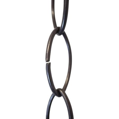 RCH Hardware CH-43-OBB-3 Decorative Oil Bronzed Solid Brass Chain for Hanging, Lighting, Large Oval Wire Welded Links, Black