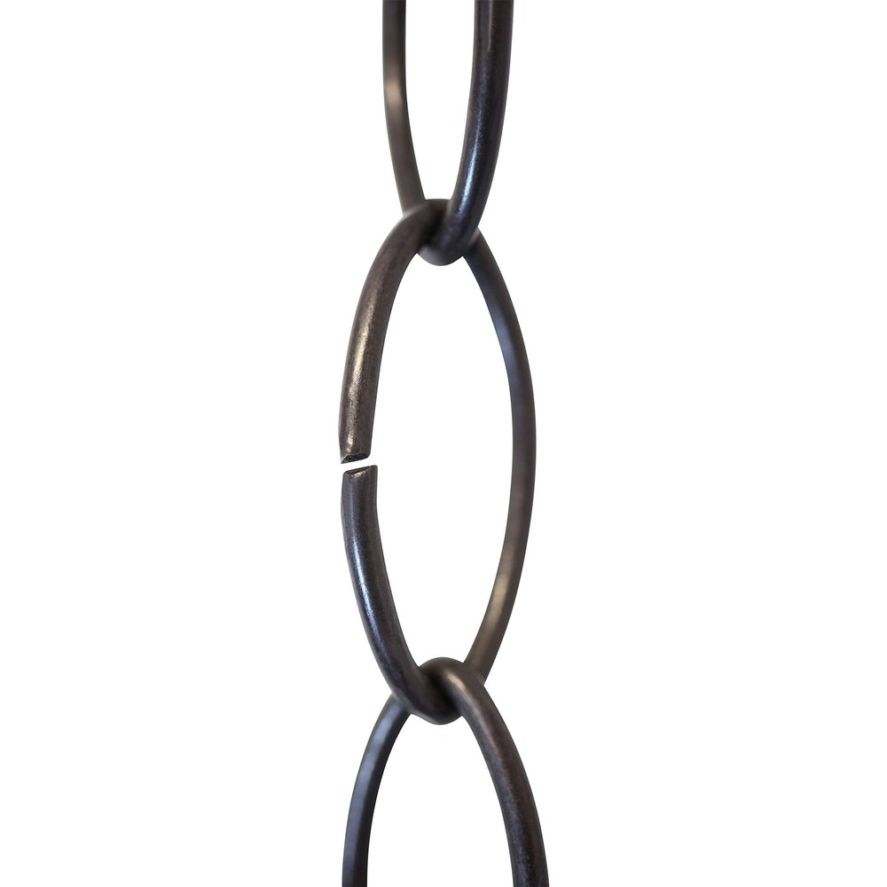 RCH Hardware CH-43-OBB-3 Decorative Oil Bronzed Solid Brass Chain for Hanging, Lighting, Large Oval Wire Welded Links, Black