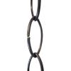 RCH Hardware CH-43-OBB-3 Decorative Oil Bronzed Solid Brass Chain for Hanging, Lighting, Large Oval Wire Welded Links, Black view 1