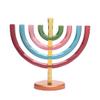 World Of Judaica Yair Emanuel Anodized Aluminum Hanukkah Menorah with Bright Colors view 1