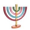 World Of Judaica Yair Emanuel Anodized Aluminum Hanukkah Menorah with Bright Colors view 2