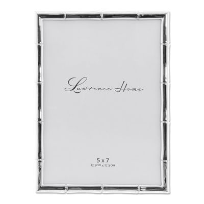 Lawrence Frames 710157 Silver Metal Bamboo 5x7 Picture Frame
