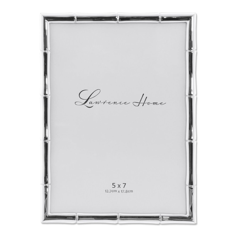 Lawrence Frames 710157 Silver Metal Bamboo 5x7 Picture Frame