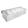 New Star Foodservice 48032 Stainless Steel Condiment Dispenser with 5 Compartments (No Ice Tray) view 1
