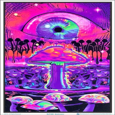 Opticz Mushroom Ripple Blacklight Poster 23 x 35in