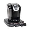 Mind Reader Single Serve Coffee Pod Organizer with 3 Drawers, 36 Pod Capacity, 13.5"L x 12.25"W x 2.5"H, Black view 1