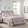 Laura Ashley - Twin Quilt Set, Reversible Cotton Bedding with Matching Sham, Lightweight Home Decor for All Seasons (Lidia Pink, Twin) view 2