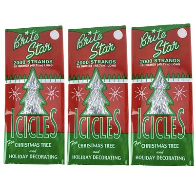 Brite Star Icicles for Christmas Tree (3 Pk)