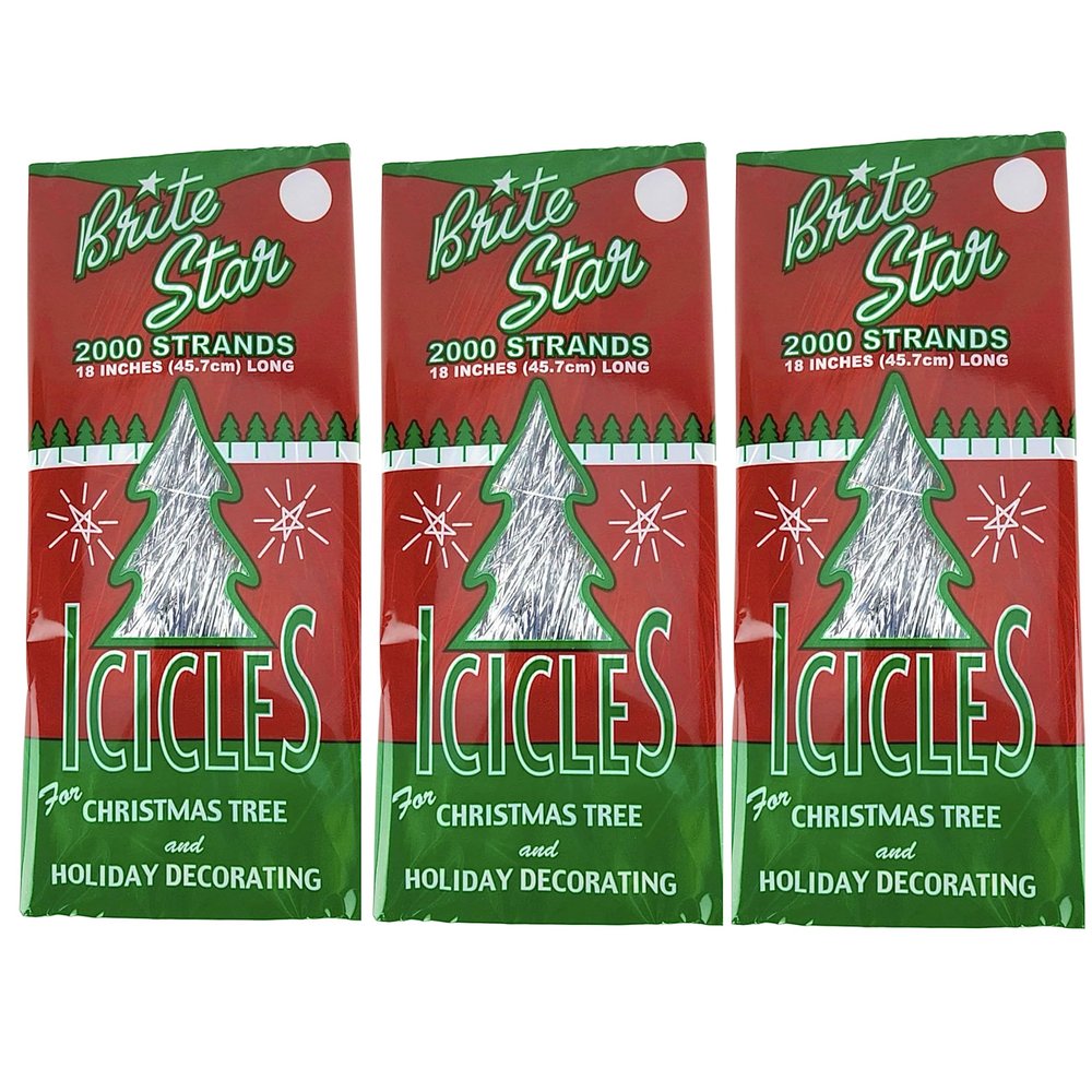 Brite Star Icicles for Christmas Tree (3 Pk)