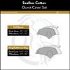 Superior 100% Cotton Percale Embroidered 3-Piece Duvet Cover Set, Full/Queen, Blue Swallow view 4