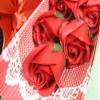 BANBERRY DESIGNS Rose Bouquet - Set of 5 Scented Red Roses - Gift Boxed with a Red Bow - Each Rose Measures 13" L x 3.75" W x 2.25" D view 3